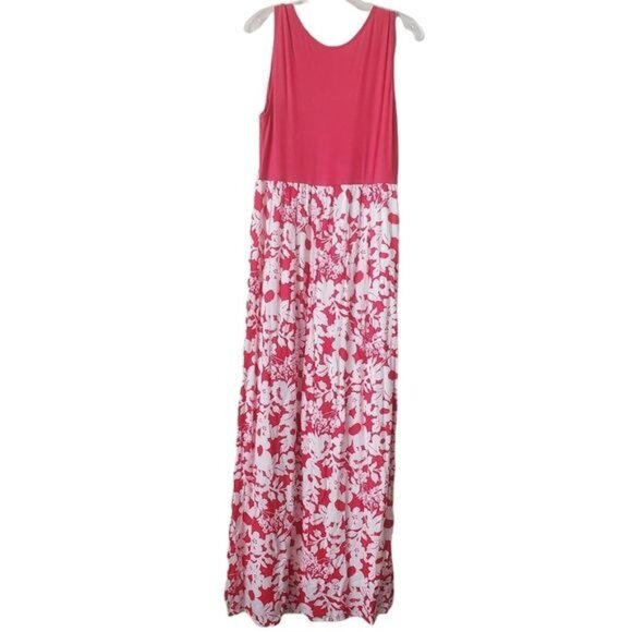Pinkblush Floral Print Maxi Dress Red & white color Size XLarge Round neck - Picture 2 of 6